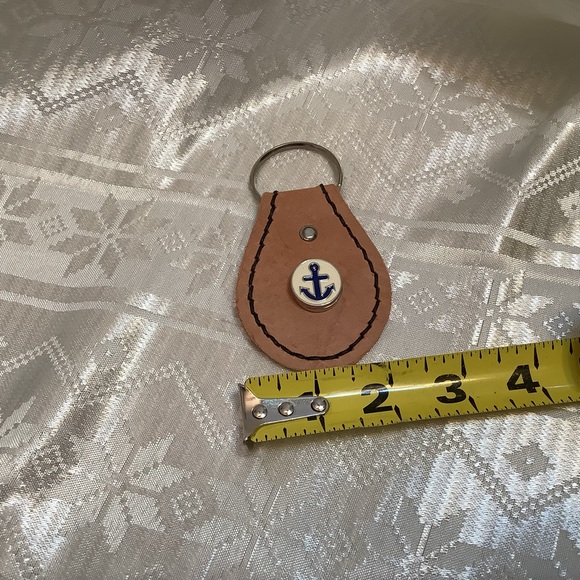 Keychain Leather Nautical Handmade - Picture 4 of 5